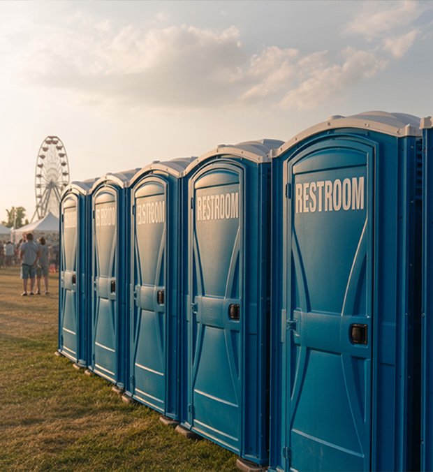 Restroom Rental Setup in Asheville